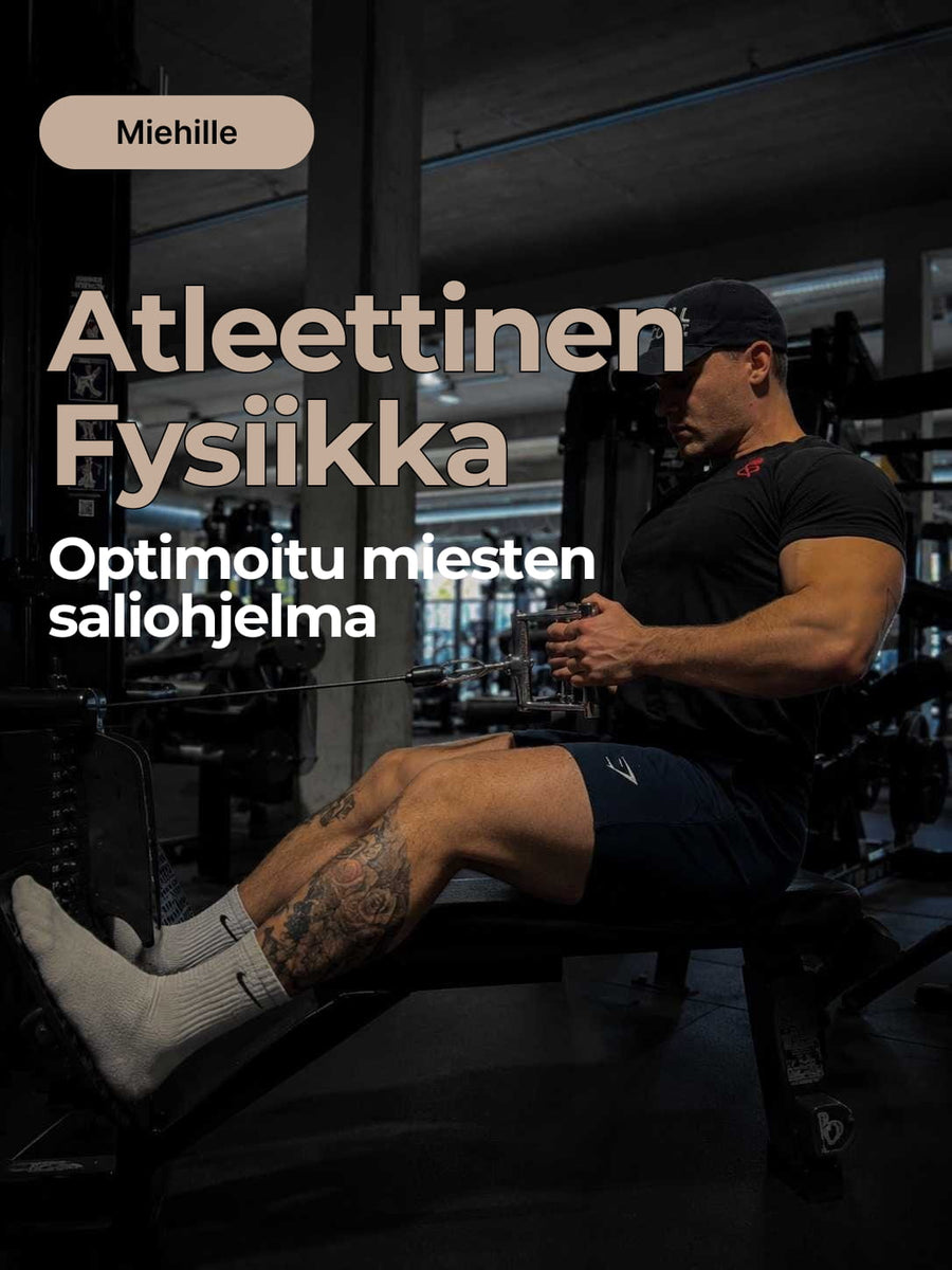 Miehille suunnattu saliohjelma: kuntosaliharjoitukset ja harjoituskuva