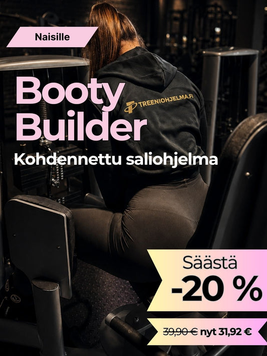 Kohdennettu saliohjelma naisille Booty Builder -treeniohjelmalla kuntosalille