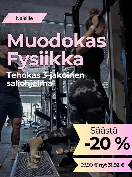 Tehokas saliohjelma naisille, kuntosaliharjoittelua voimailulaitteilla