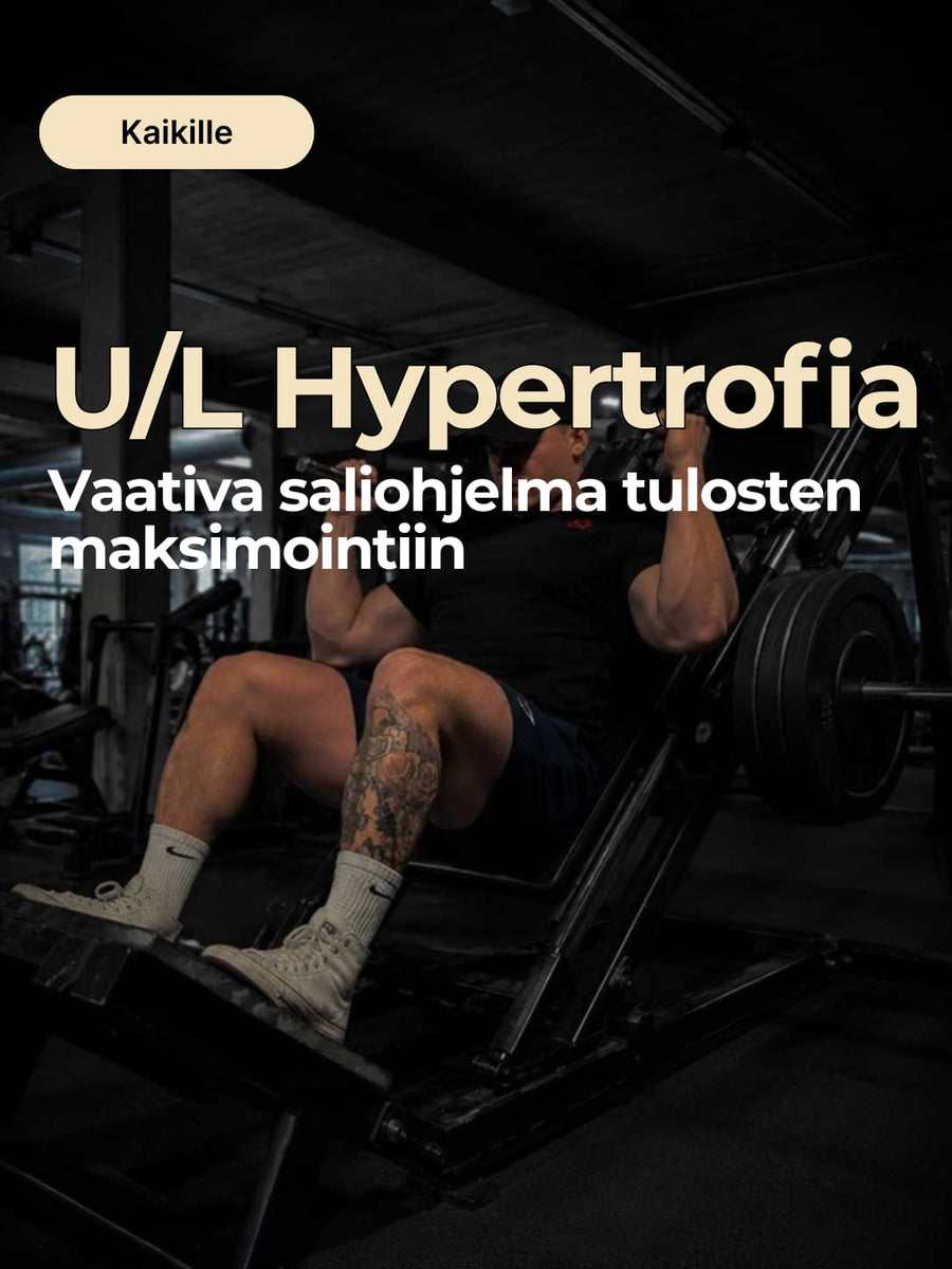 Kaksijakoinen saliohjelma U/L Hypertrofia PRO tulosten maksimointiin