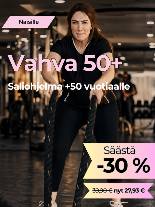 Naisten kuntosaliohjelma 50+ harjoitteluun, kuntosalikuva